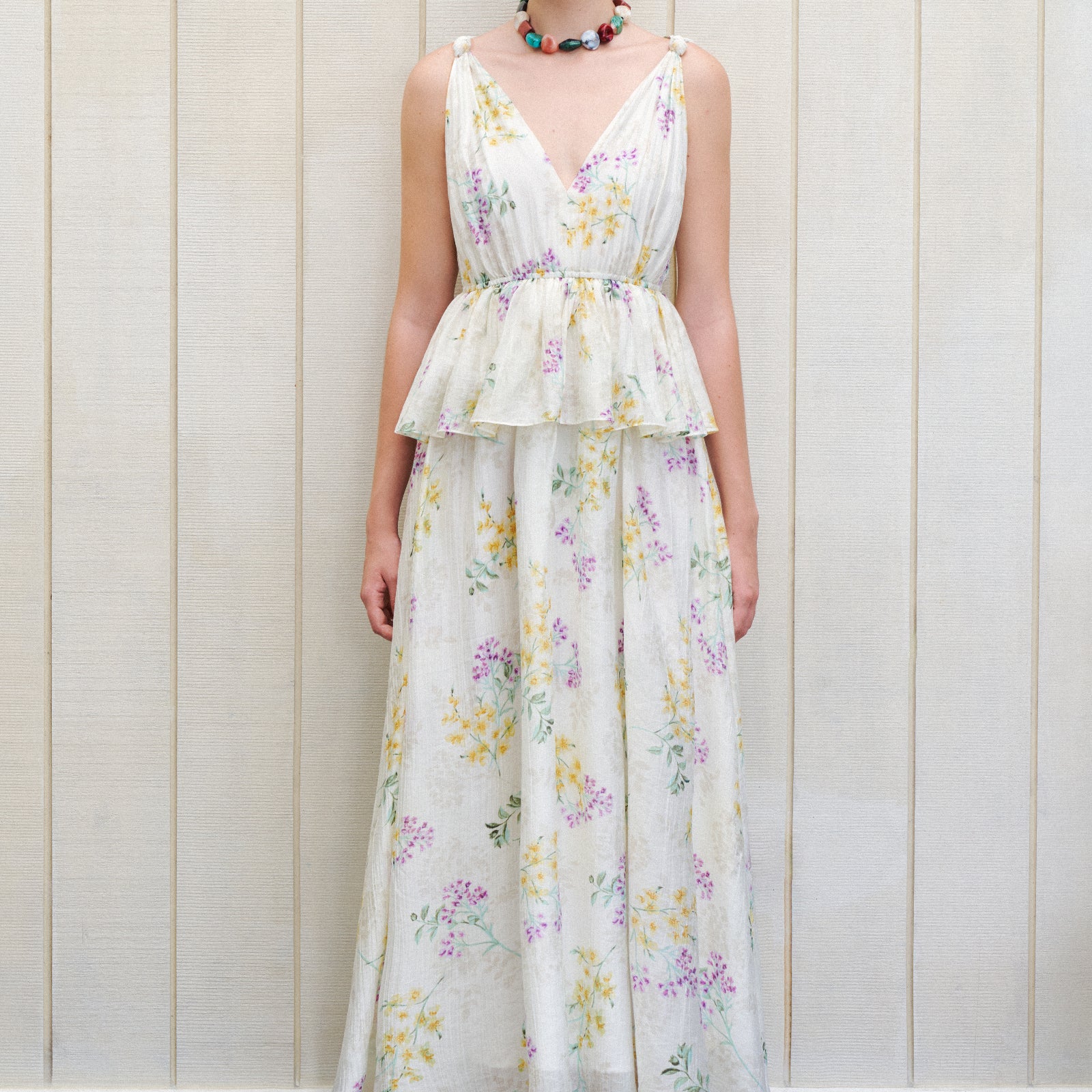 Aether Peplum Maxi Dress