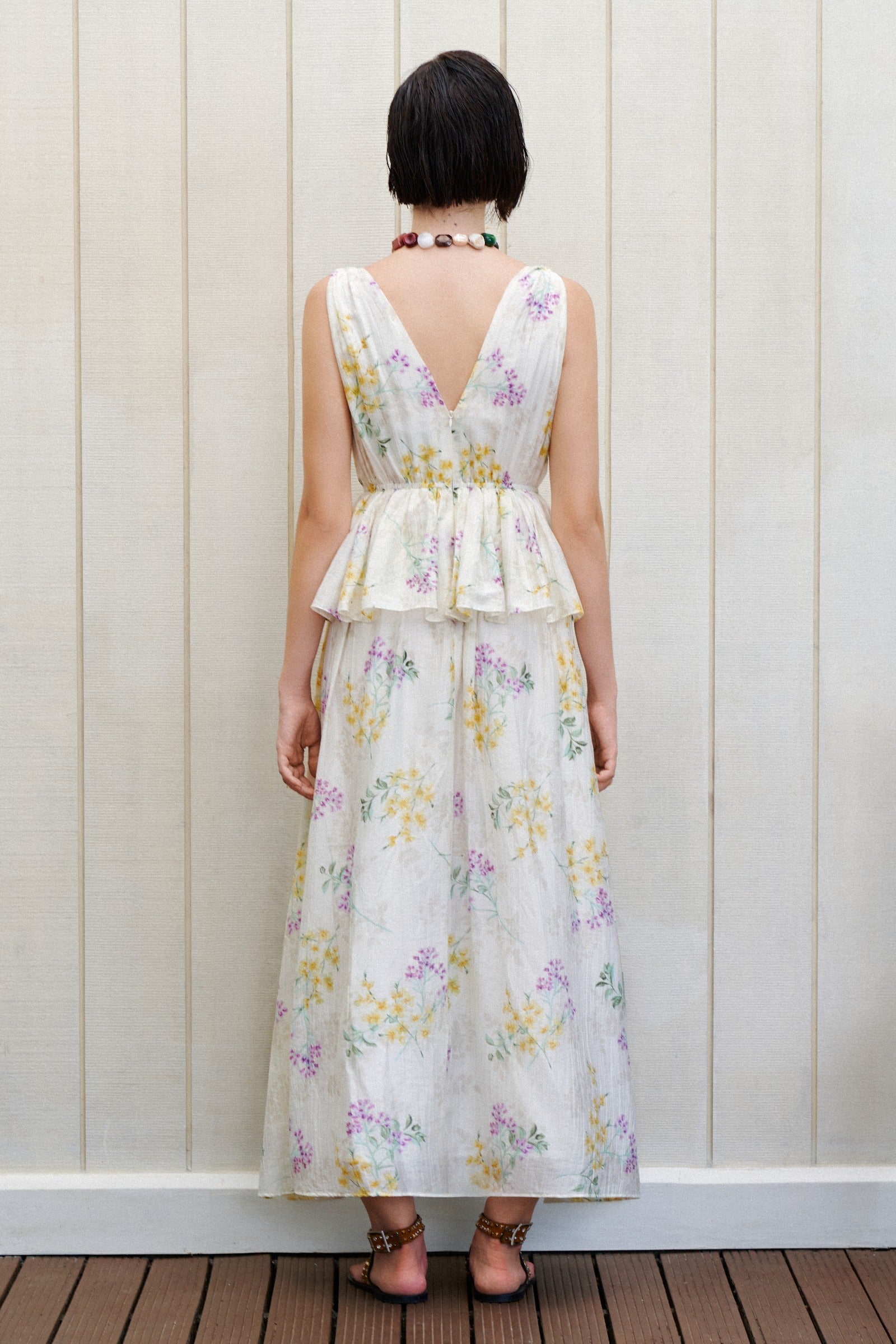 Aether Peplum Maxi Dress