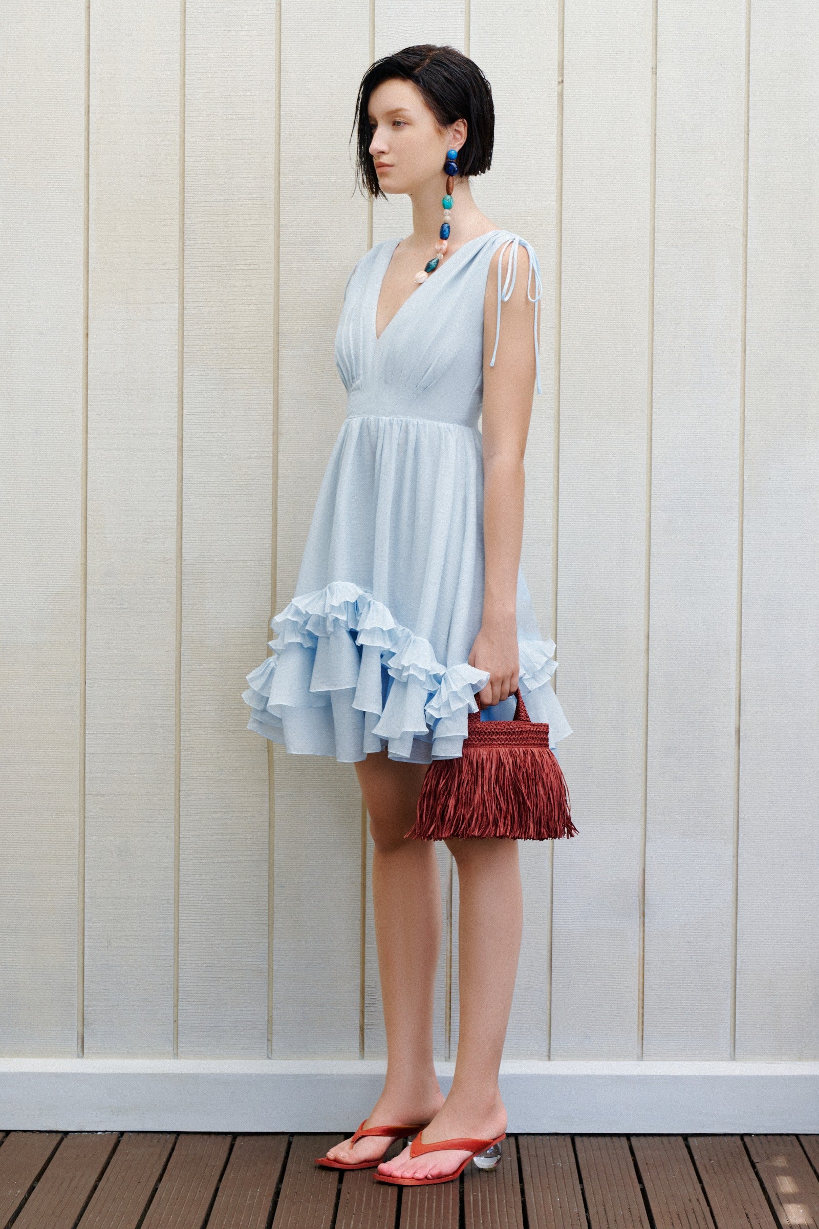 Serein Ruffle Mini Dress