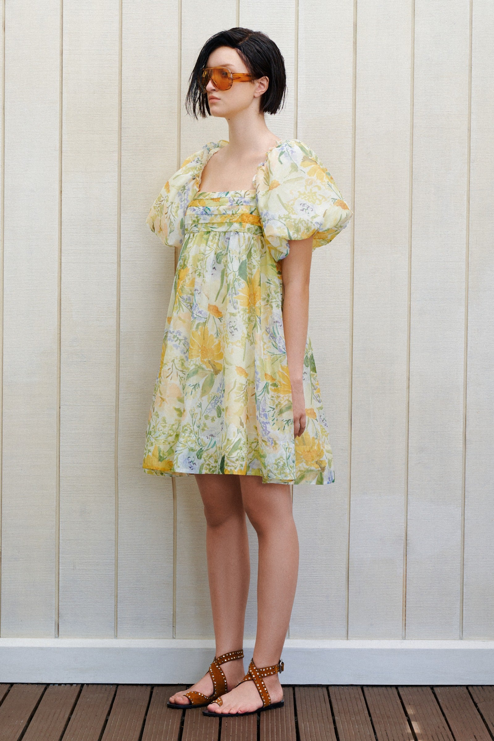Caelum Puff Sleeve Mini Dress