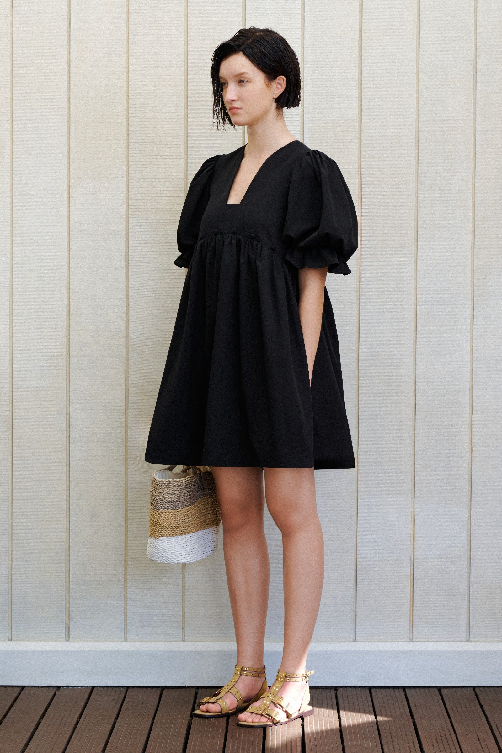 Isolde Puff Sleeve Mini Dress