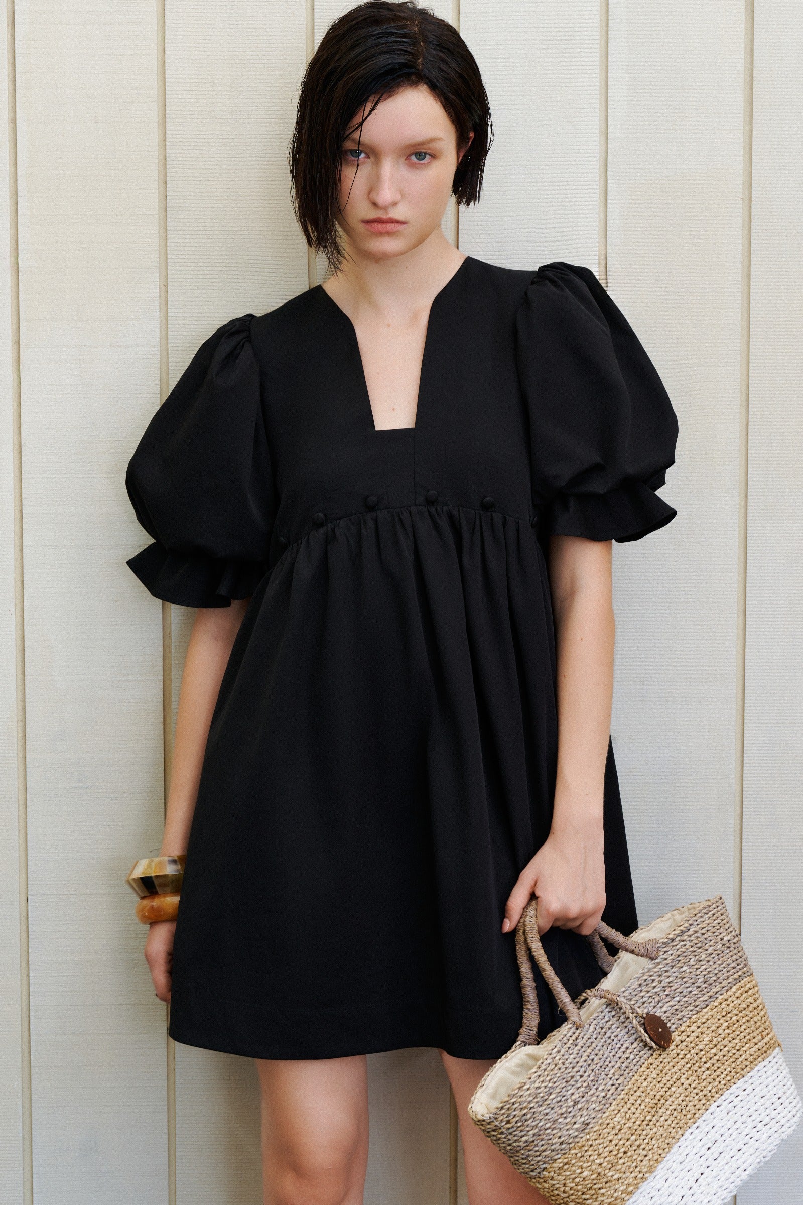 Isolde Puff Sleeve Mini Dress