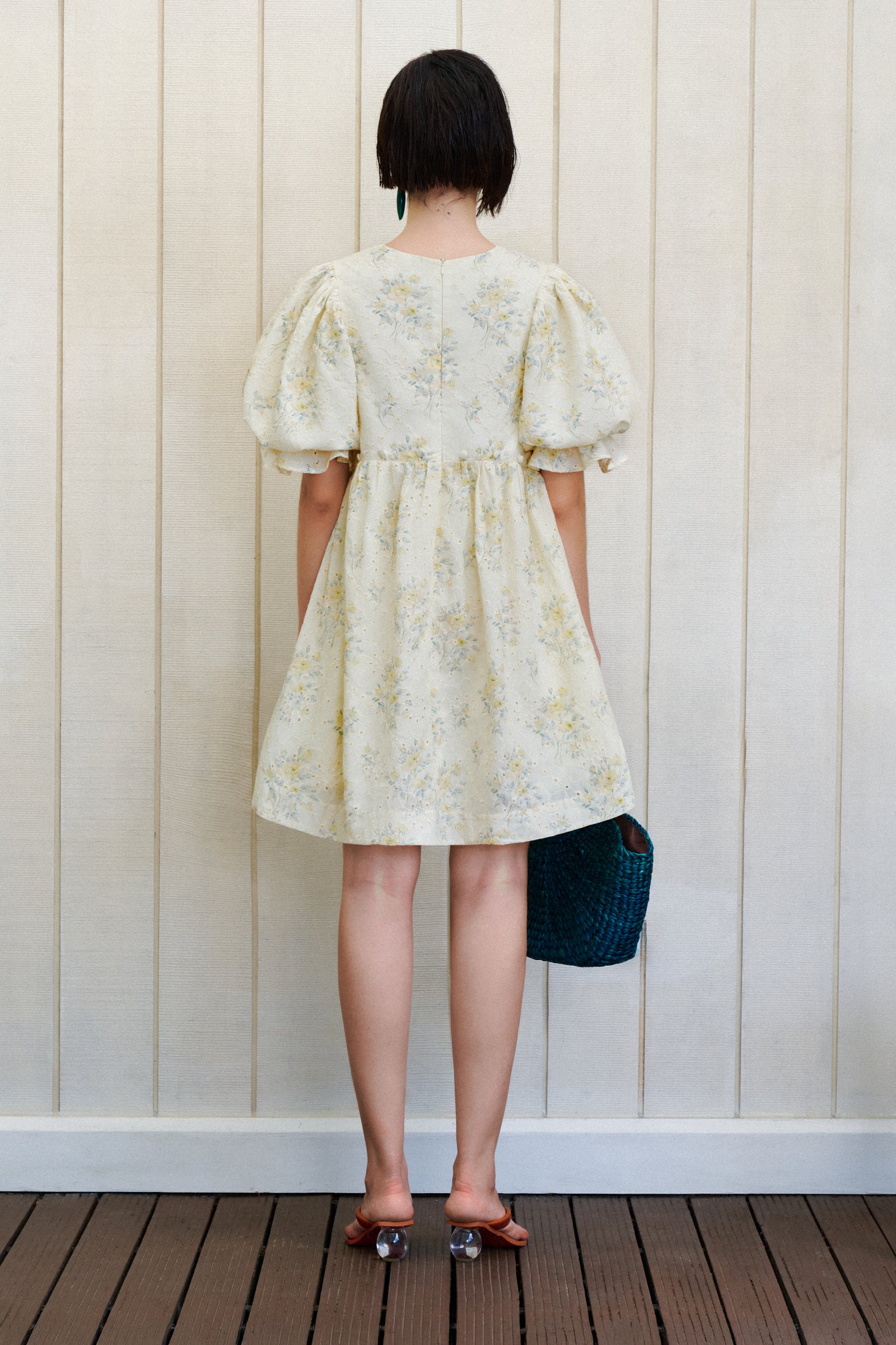 Solenne Puff Sleeve Mini Dress