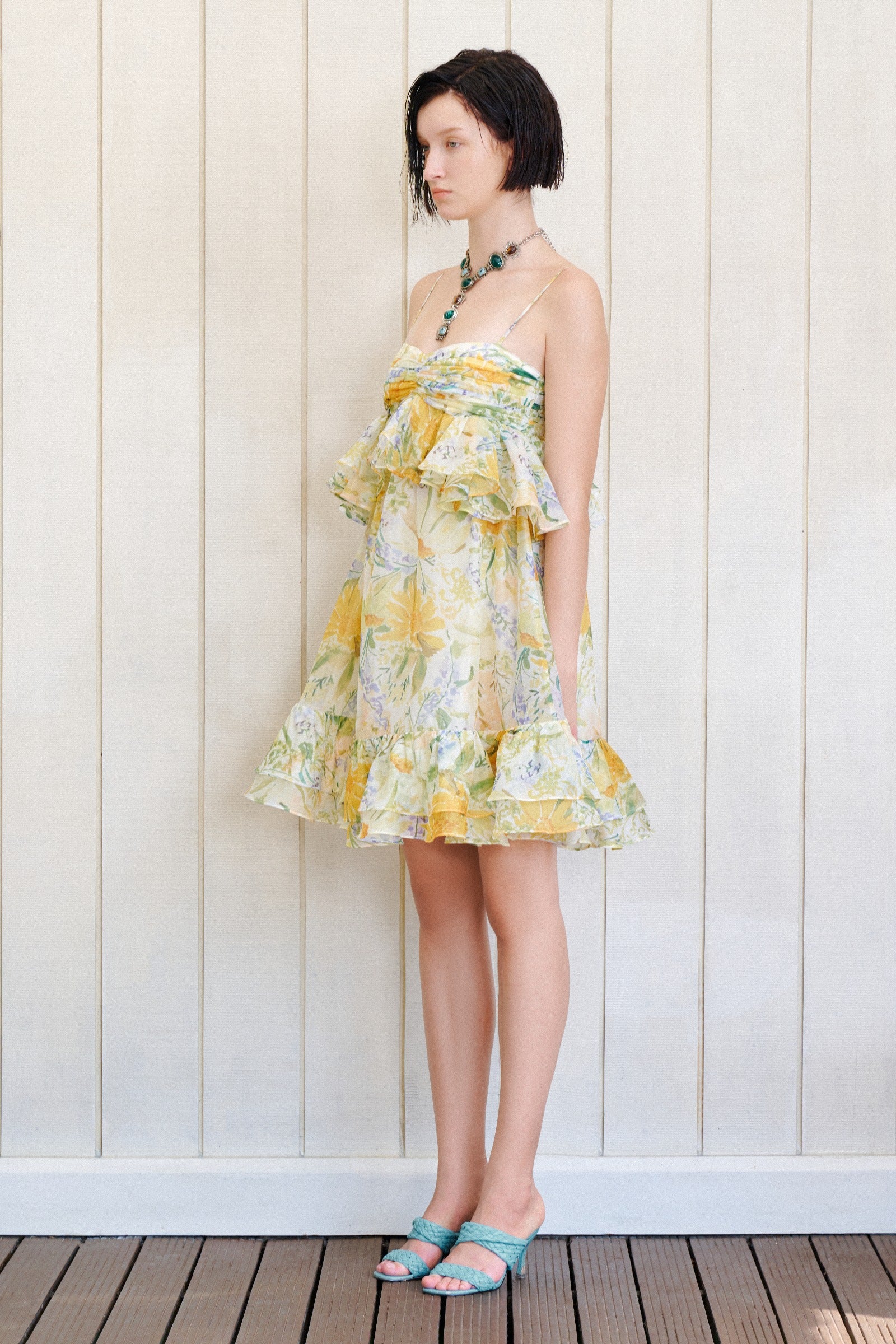 Eunoia Ruffle Mini Dress