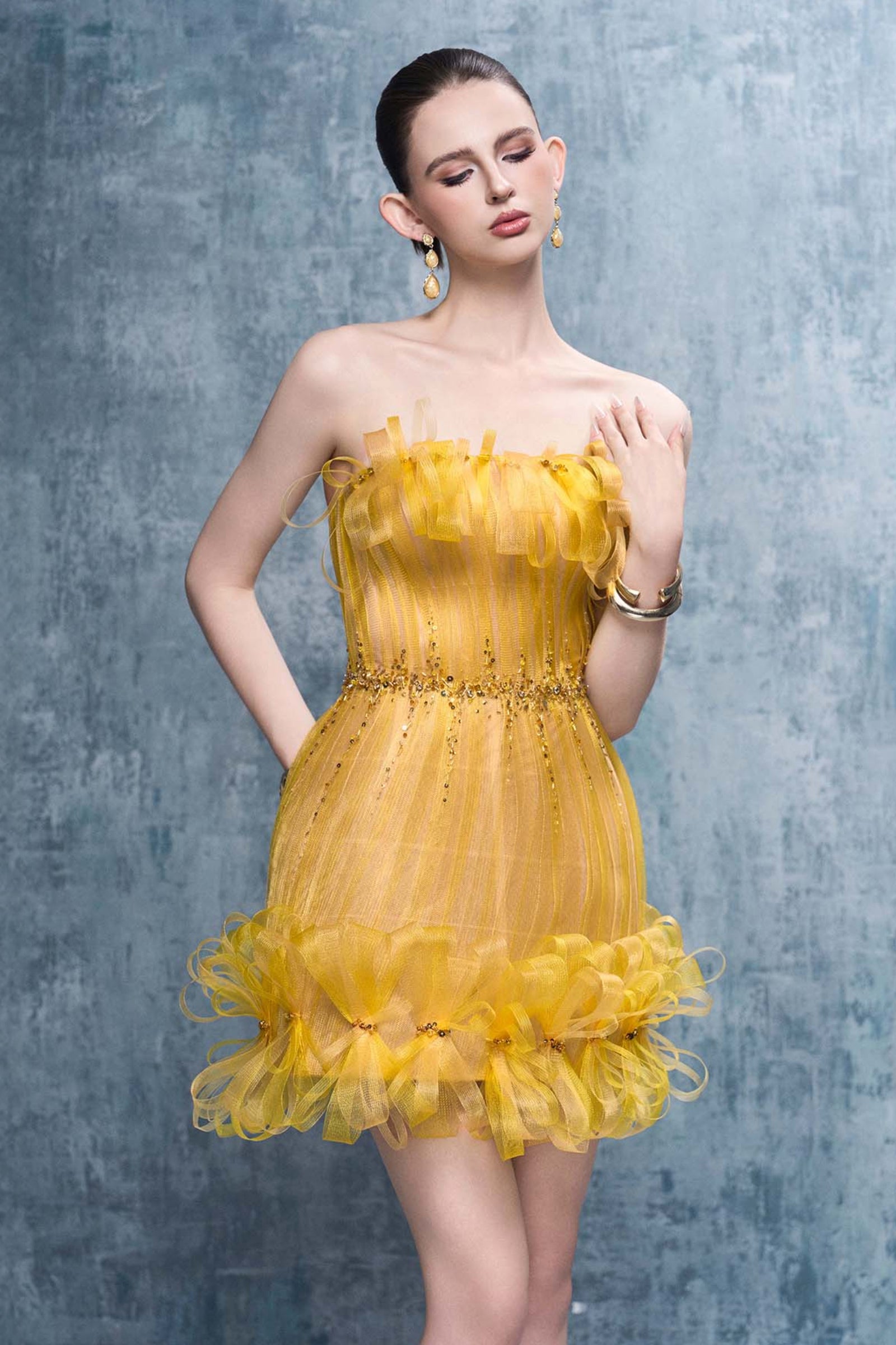 Goldie Ribbon Mini Dress