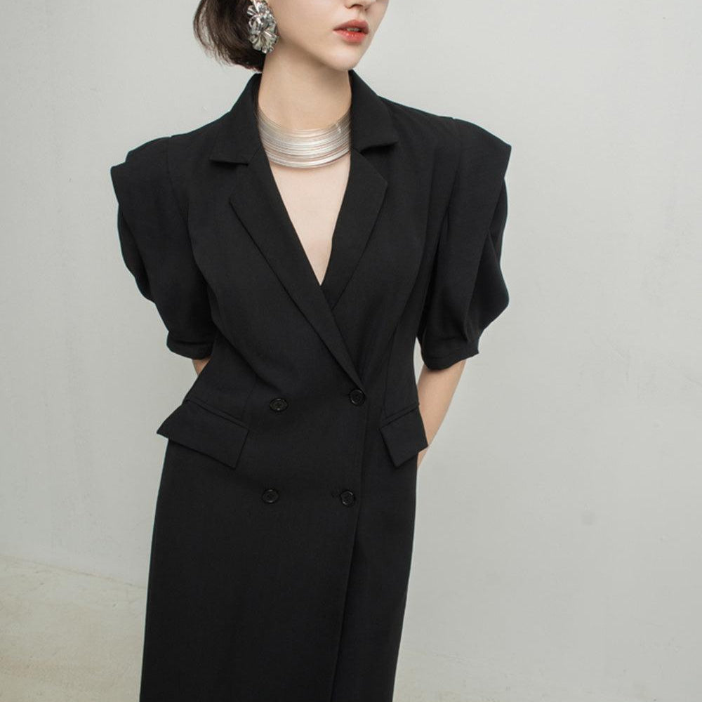 Alexis Sheath Double Breasted Polyester Knee-length Dress