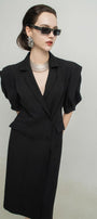 Alexis Sheath Double Breasted Polyester Knee-length Dress
