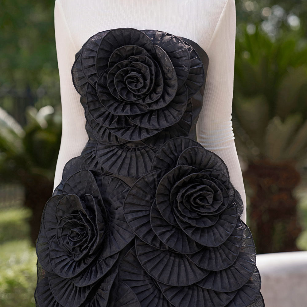 Princess A-line Straight Across Neck Chiffon Mini Dress