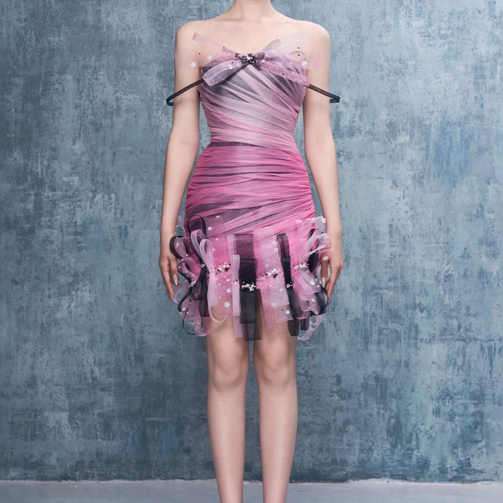 Harper Ribbon Mini Dress