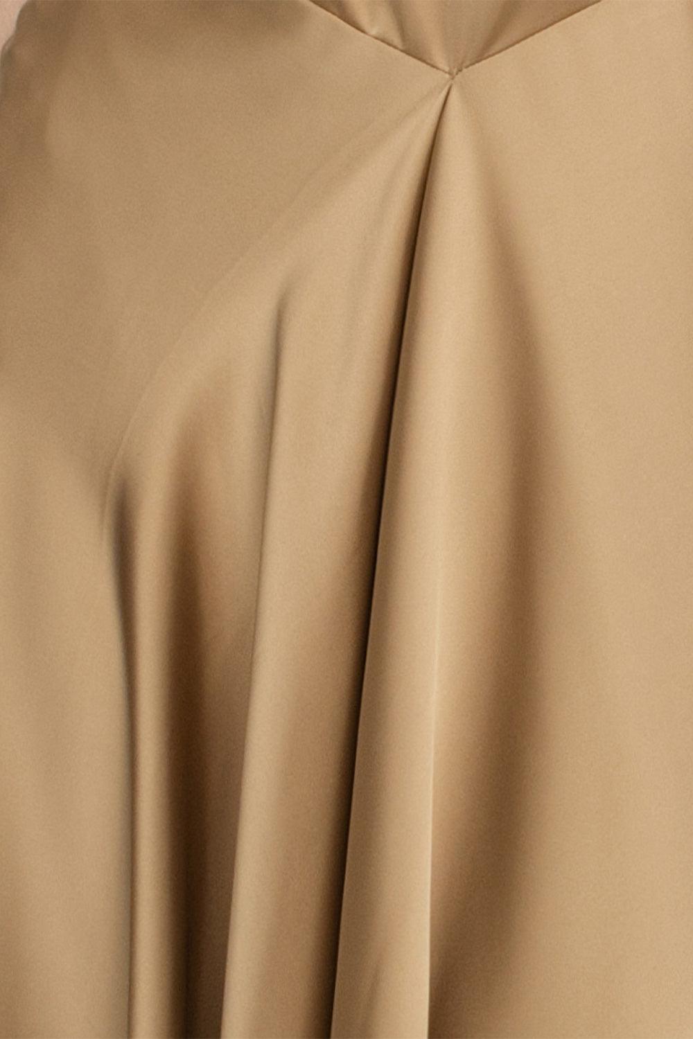 Aurora A-line Draped Silk Midi Dress