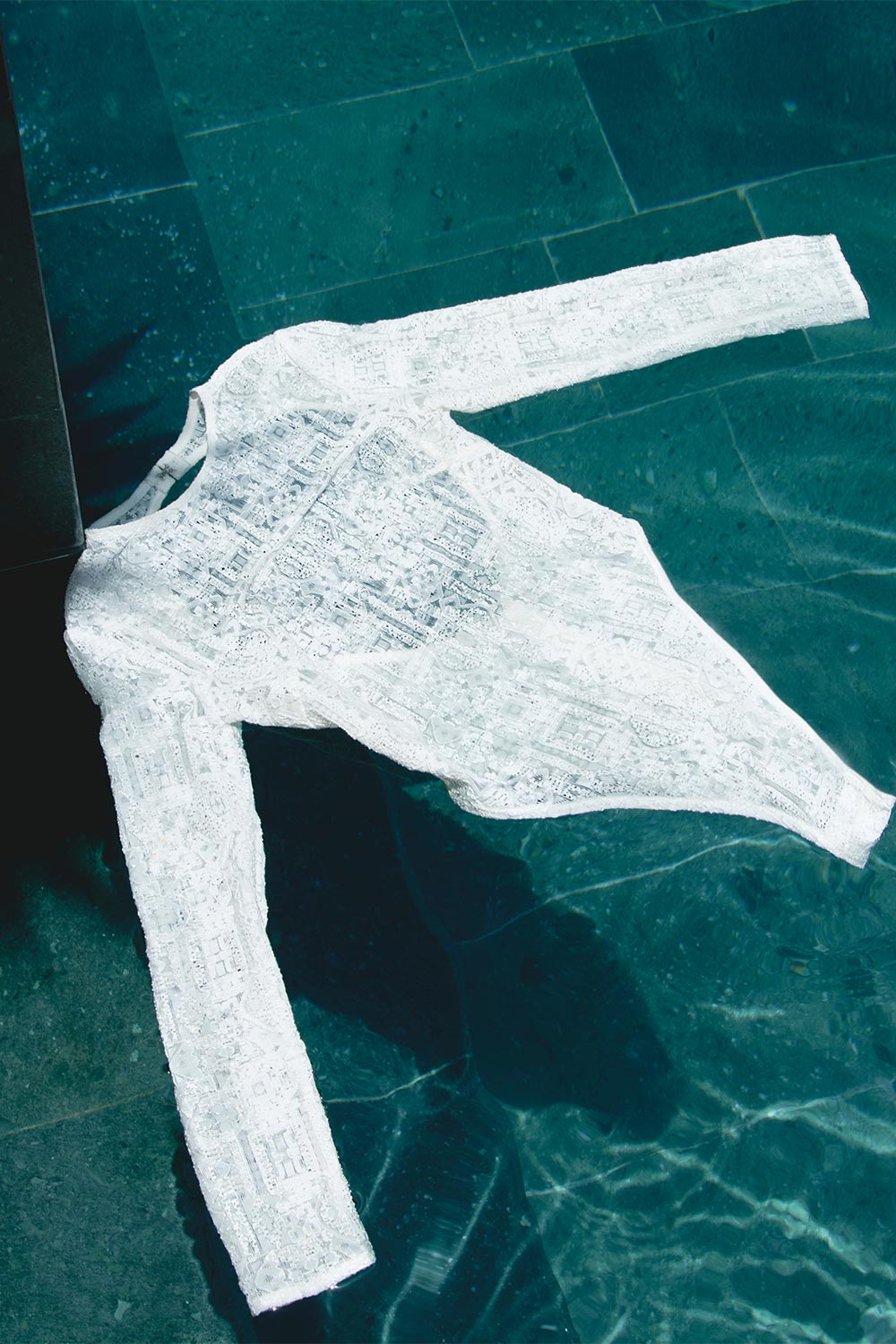 Jellyfish Bodycon Open Back Cotton Lace Bodysuit