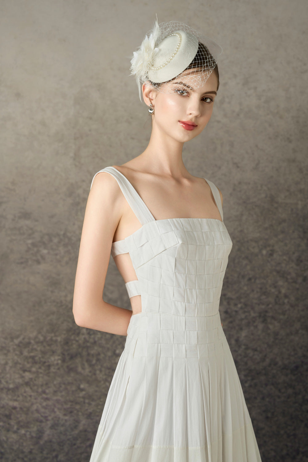 Women's Althaea A-line Strappy Linen Calf Length Dress S/M/L/Customize Ivory White MEAN BLVD Ivory White / L Women's Althaea A-line Strappy Linen Calf Length Dress S/M/L/Customize Ivory White MEAN BLVD Ivory White / L