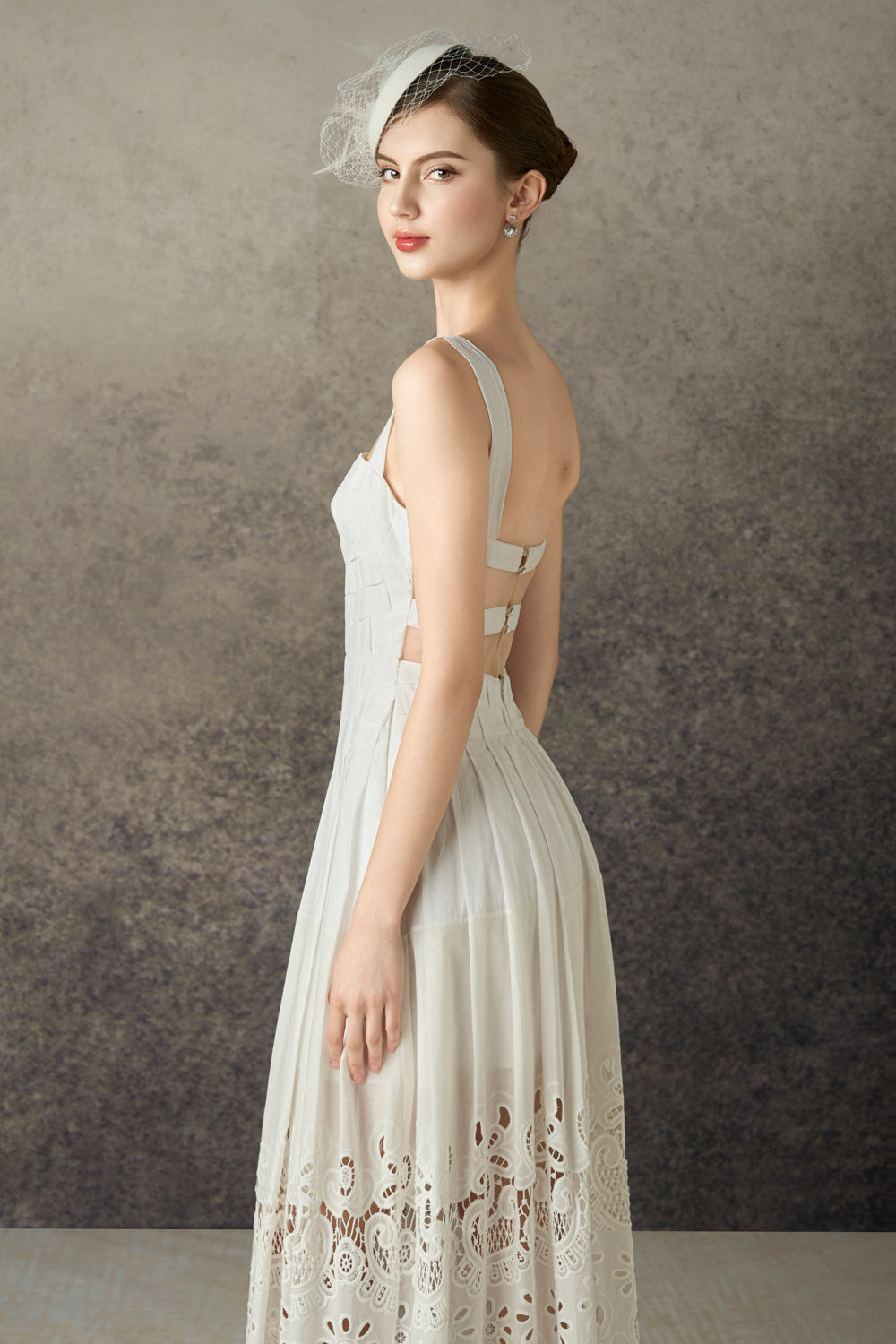 Althaea A-line Strappy Linen Calf Length Dress