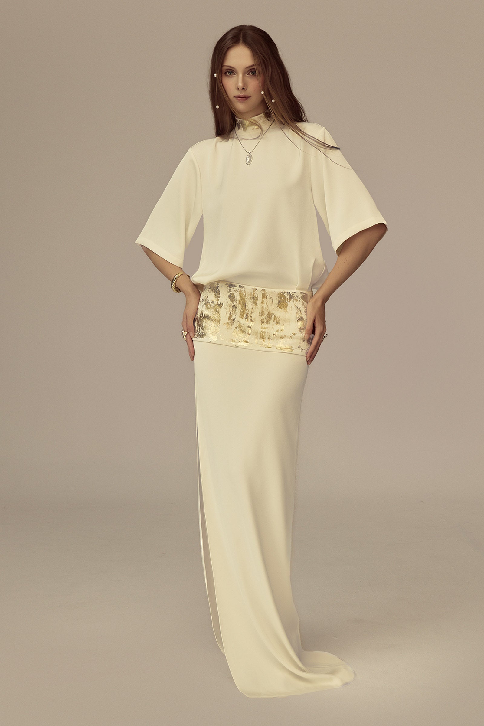 Radiara Sheath Glitter Maxi Dress - MEAN BLVD