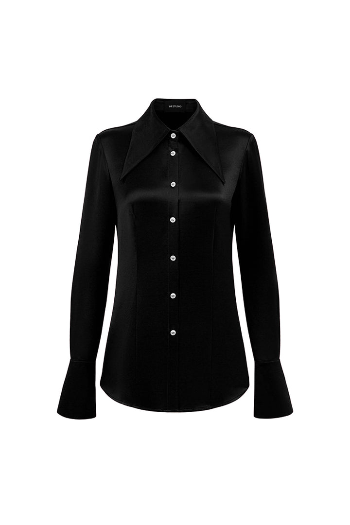 Raina Straight Rhinestone Shirt - MEAN BLVD