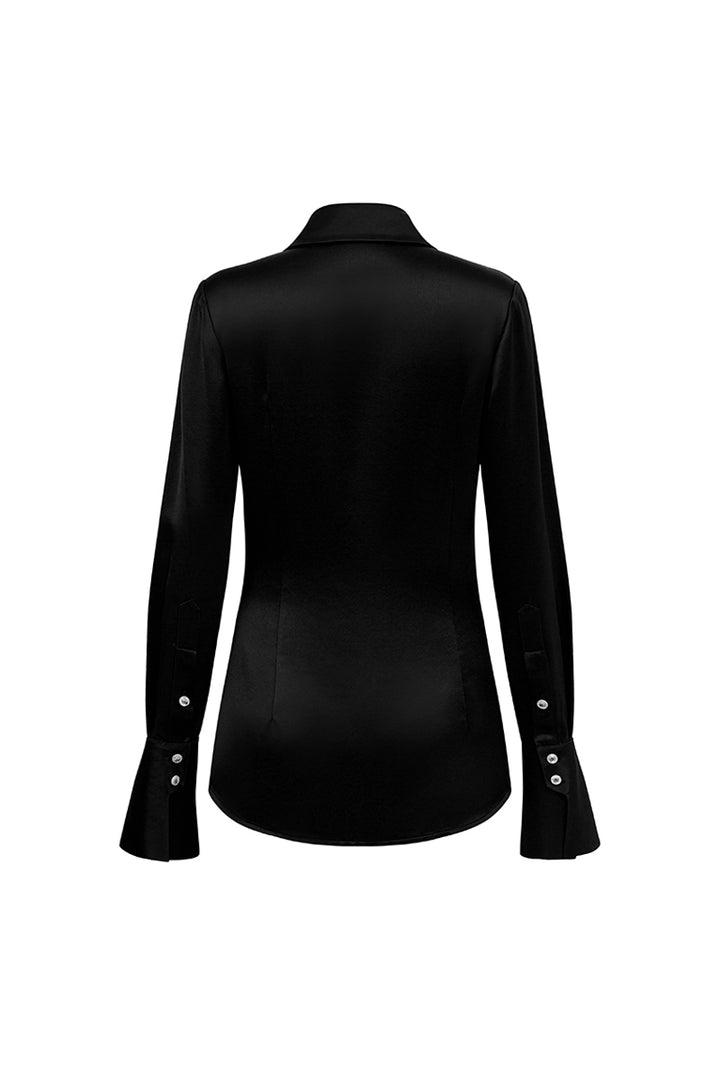 Raina Straight Rhinestone Shirt - MEAN BLVD