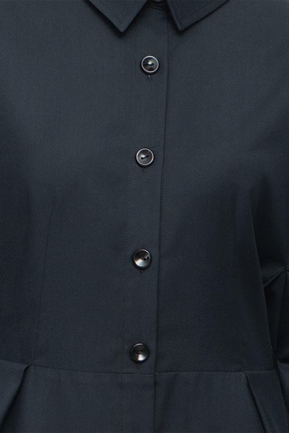 Harlow Sheath Button Cotton Knee-length Dress