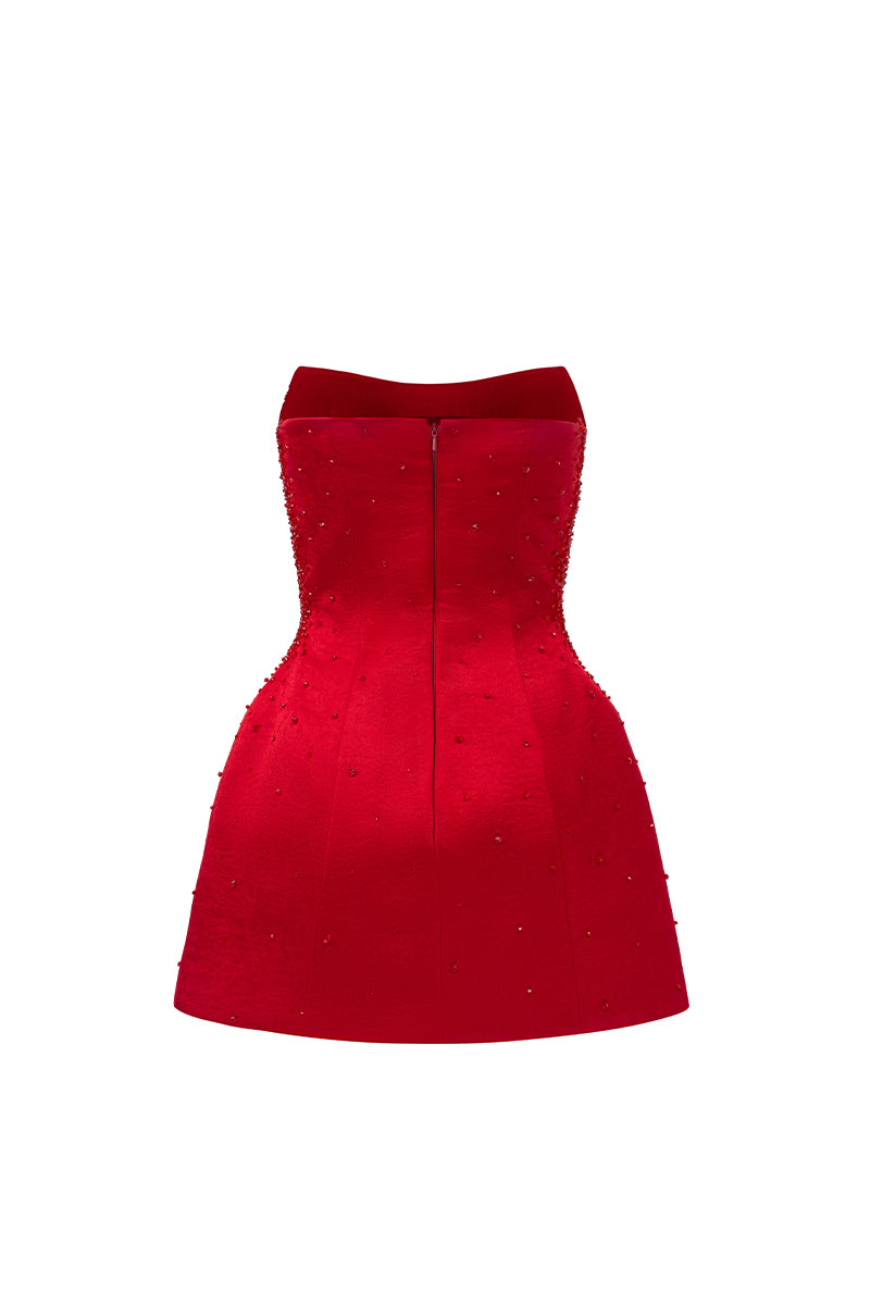 Cadence A-line Cape Sleeve Mini Dress