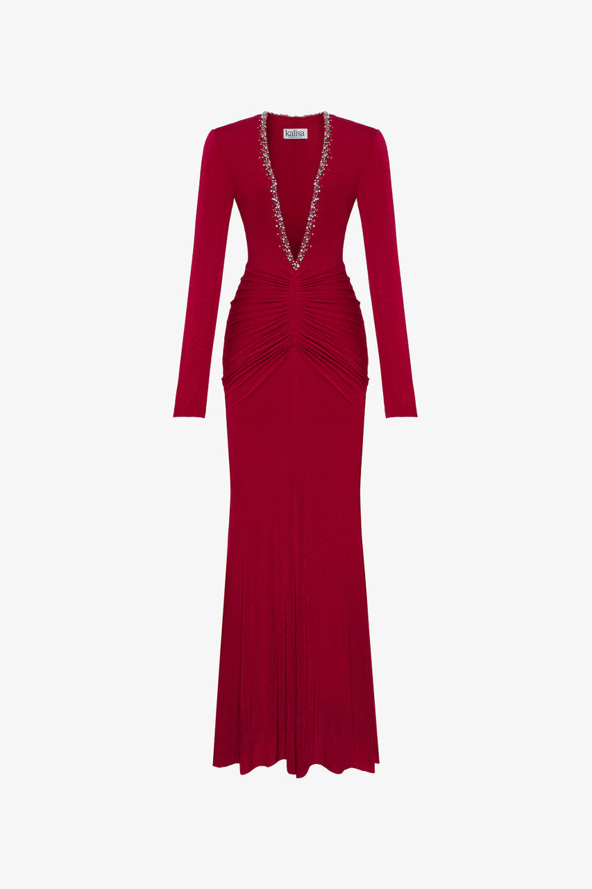 Sinuous Ruched Bodycon Maxi Dress – MEAN BLVD