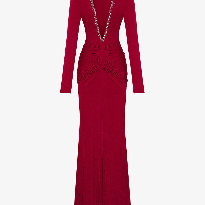Sinuous Ruched Bodycon Maxi Dress 2