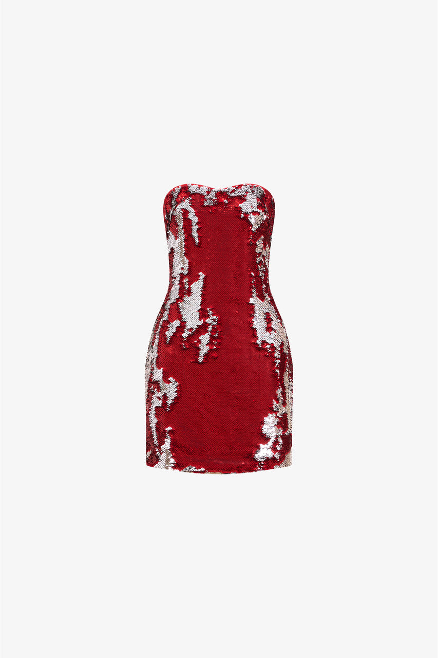 Afterdark Sequin Strapless Mini Dress