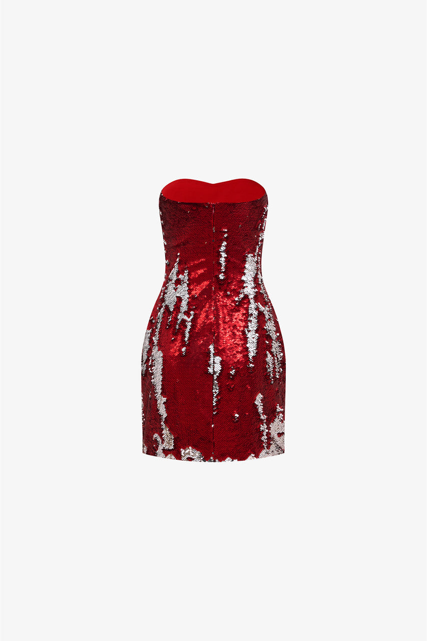 Afterdark Sequin Strapless Mini Dress 2