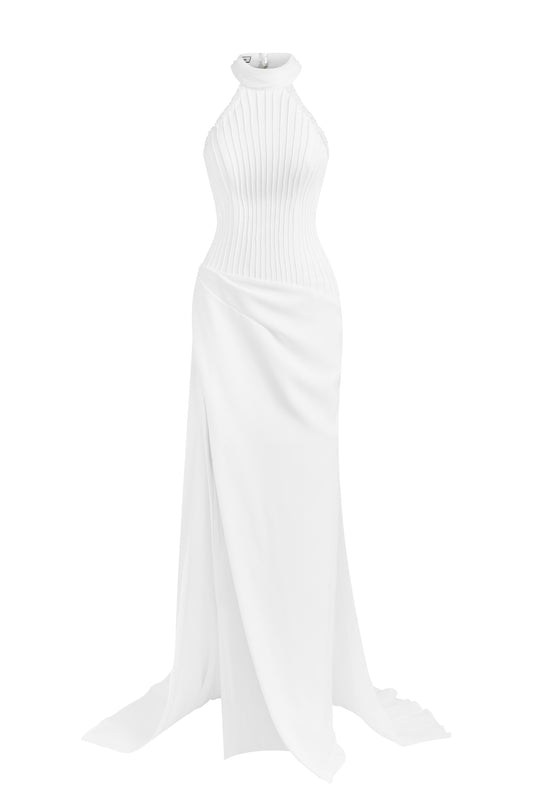 Remington Halter Neck Rhinestone Maxi Dress - MEAN BLVD