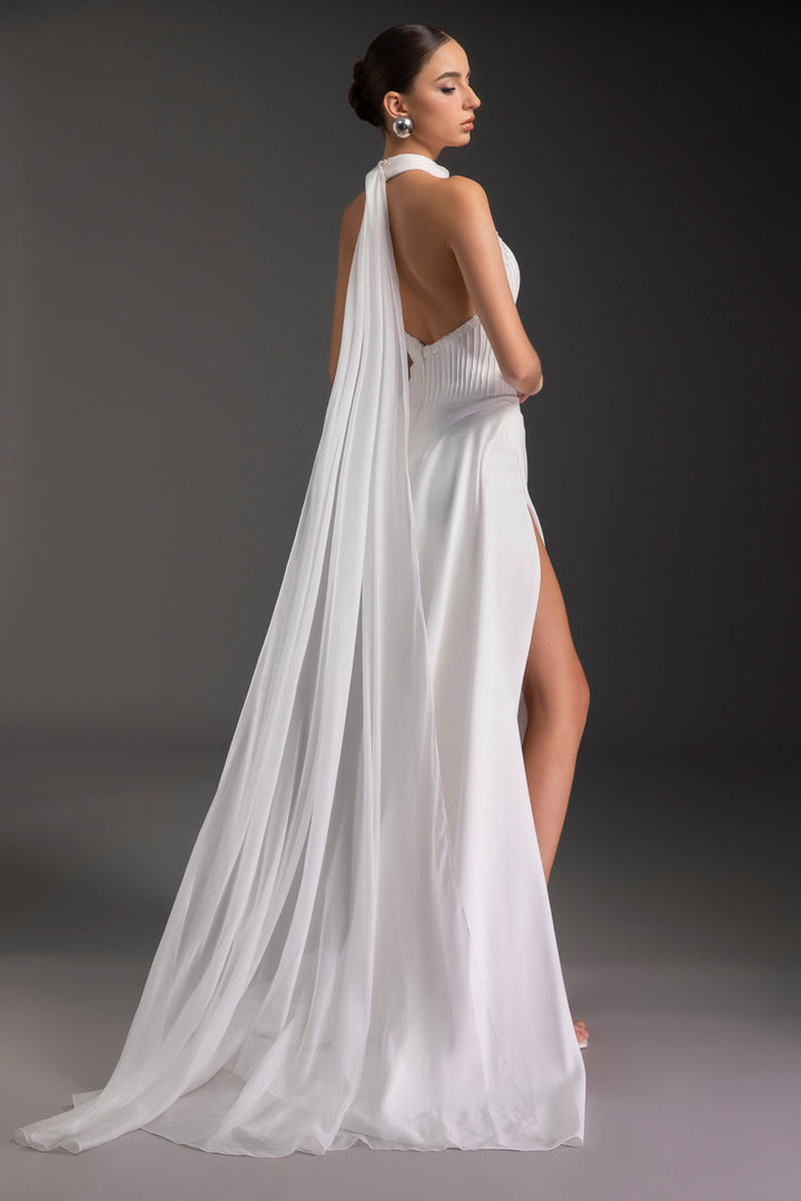 Remington Halter Neck Rhinestone Maxi Dress - MEAN BLVD