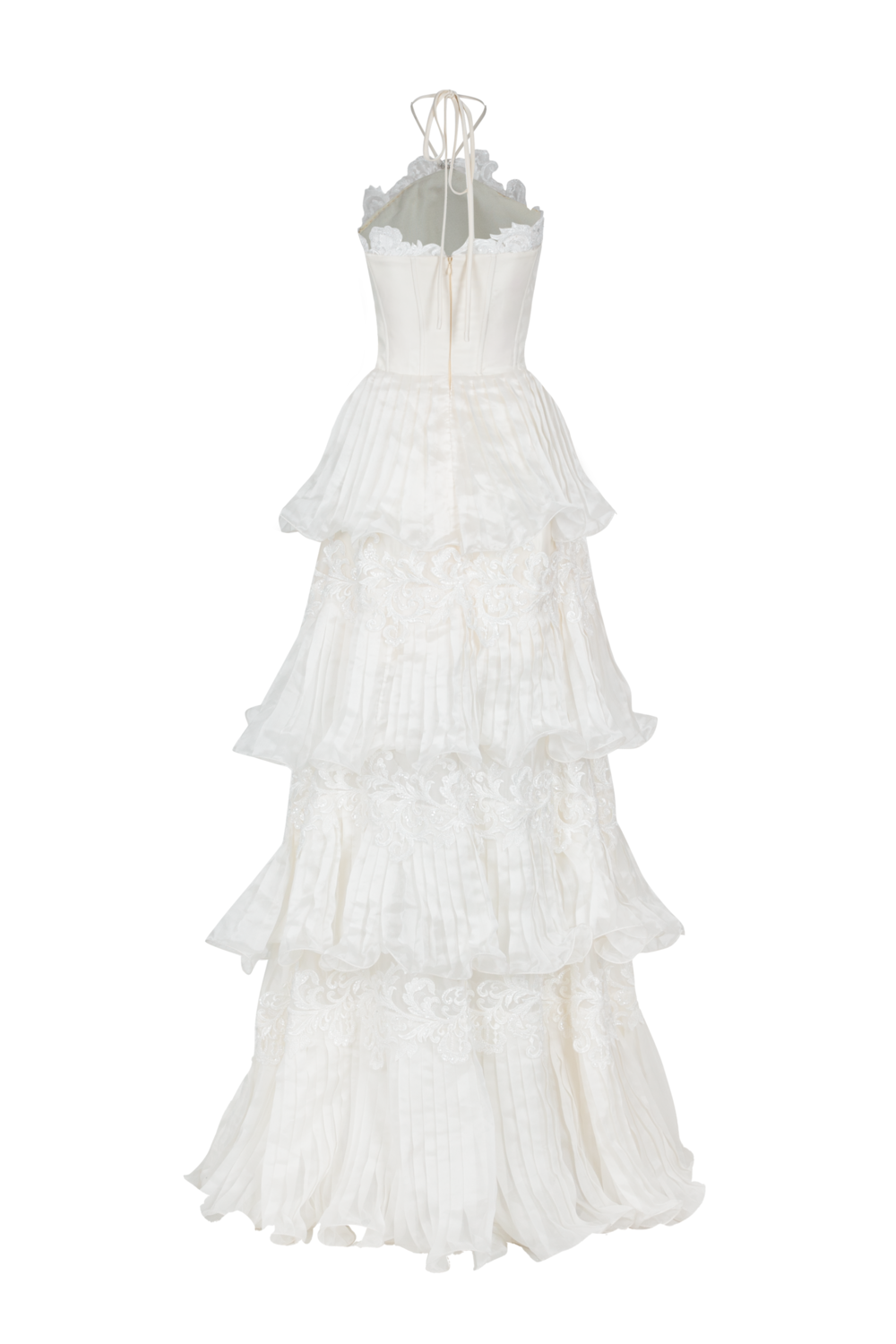 Women's Reverie Halter Neck Pleated Maxi Dress XS/S/M/L/XL/Customize Ivory MEAN BLVD Ivory / L Women's Reverie Halter Neck Pleated Maxi Dress XS/S/M/L/XL/Customize Ivory MEAN BLVD Ivory / L