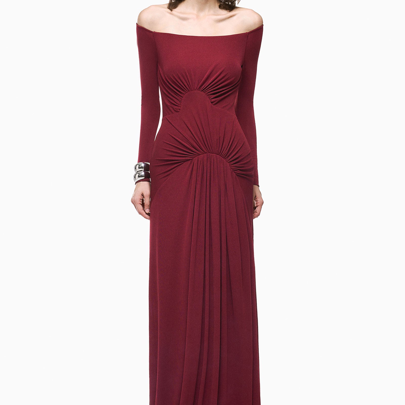 Rhea Ruched Maxi Dress - MEAN BLVD