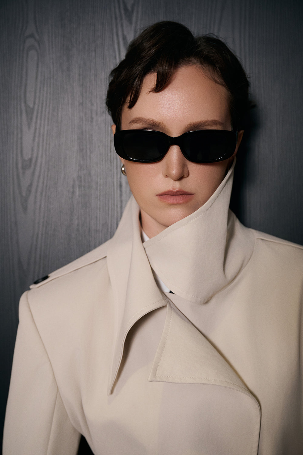 Ritz Collared Cotton Trench Coat