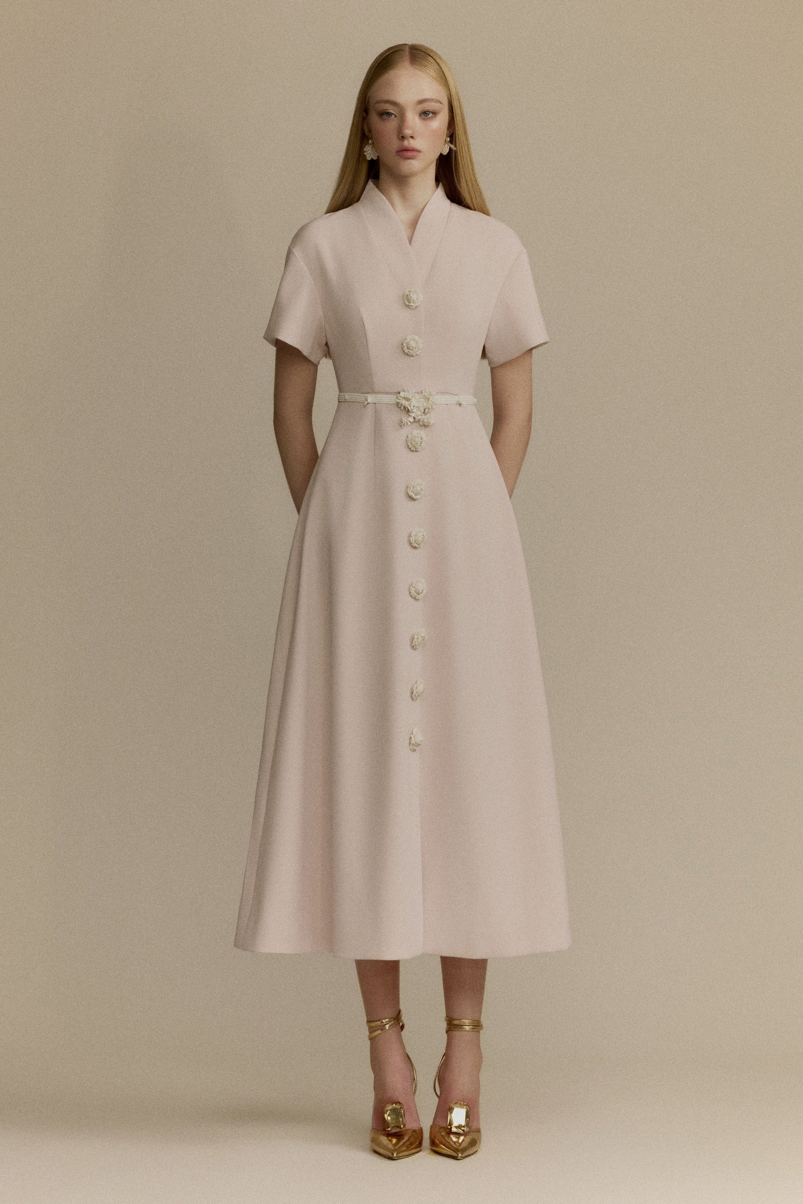 Rosalie Button Midi Dress - MEAN BLVD