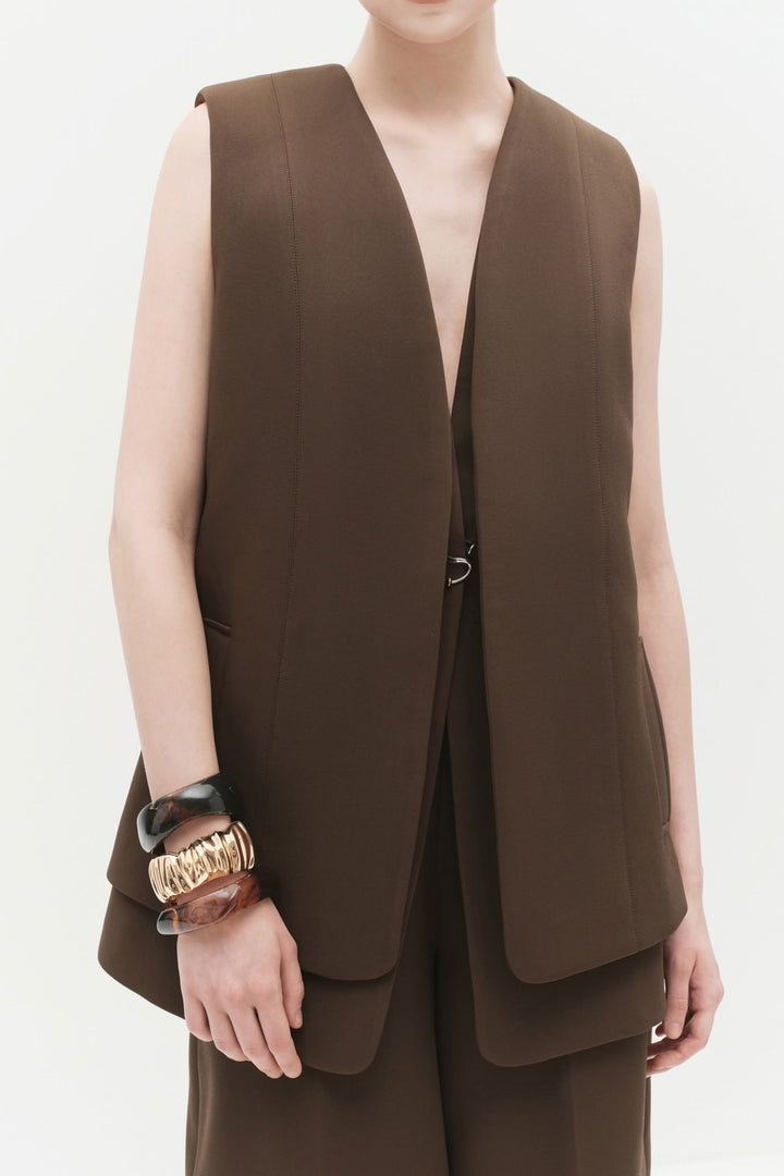 Rosalind V-Neck Twill Blazer - MEAN BLVD