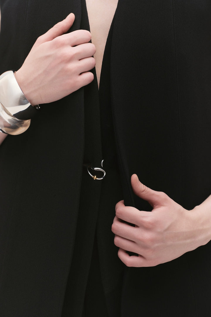 Rosalind V-Neck Twill Blazer - MEAN BLVD