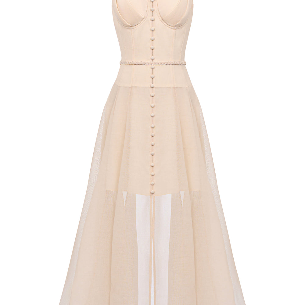 Pureline Button Midi Dress