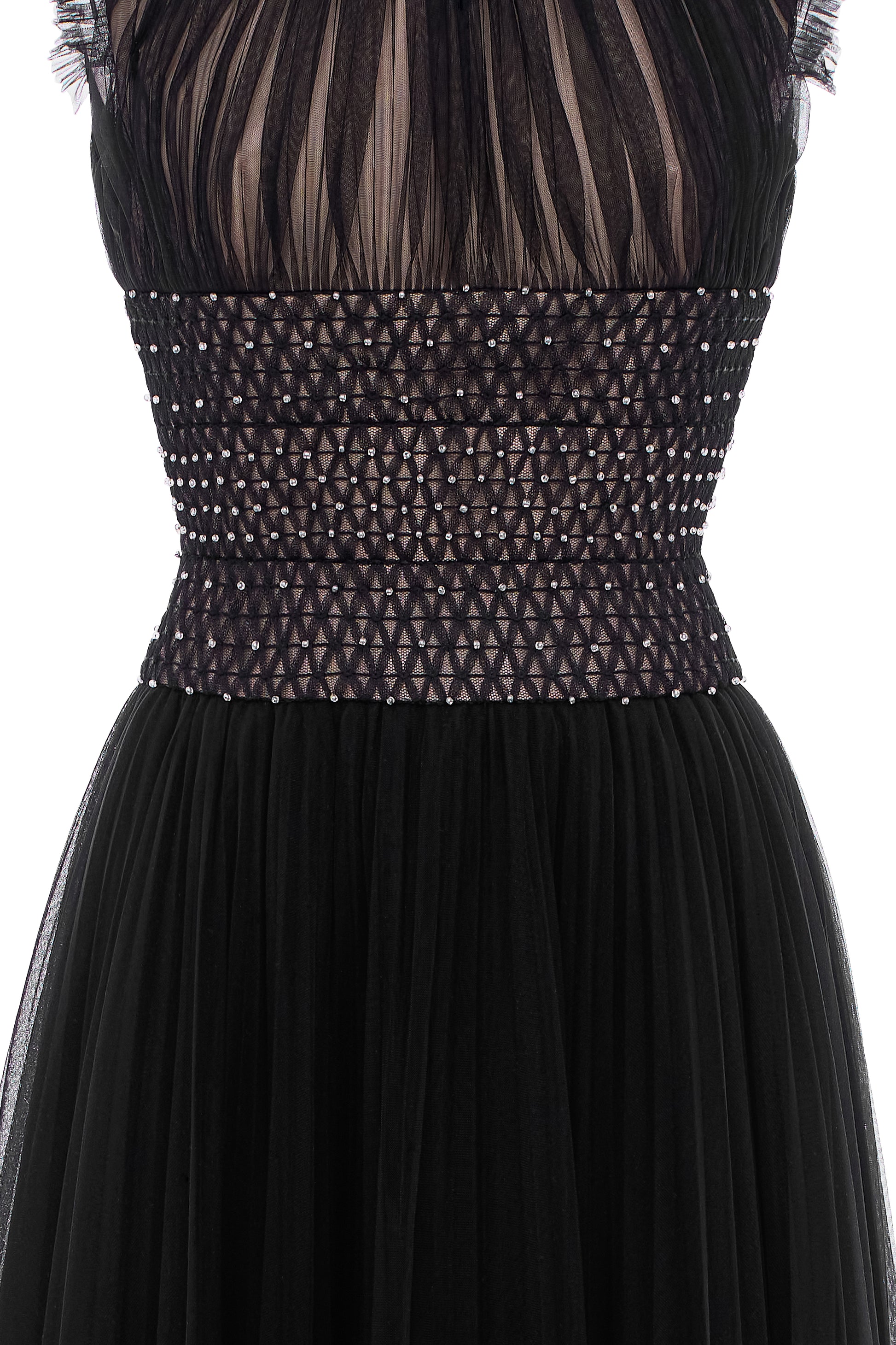 Obsidian Shirring Midi Dress