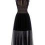 Obsidian Shirring Midi Dress