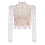 Baroque Mock Neck Top