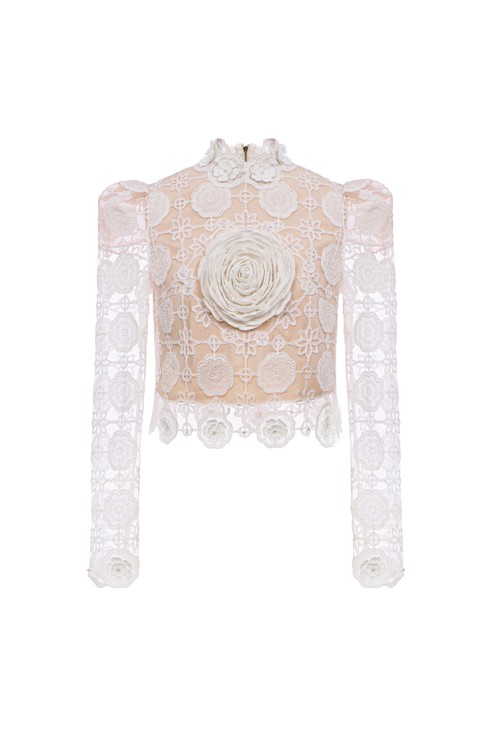 Baroque Mock Neck Top