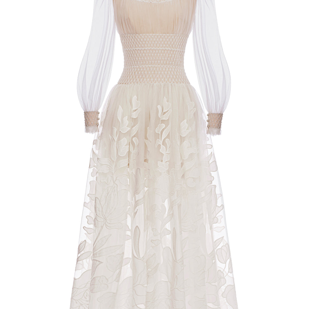 Virel Bishop Sleeve Maxi Dress