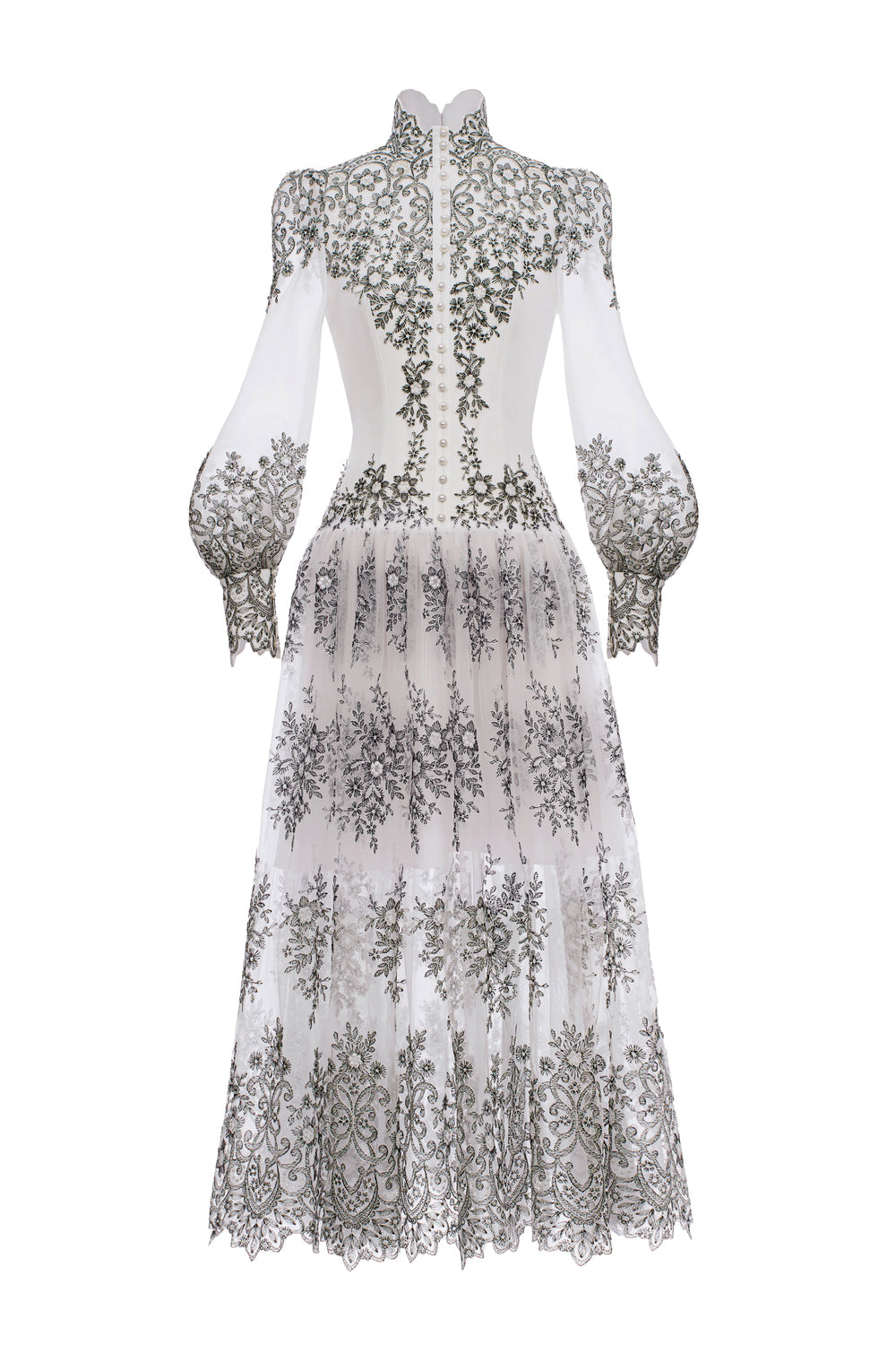 Epoque Embroidery Midi Dress