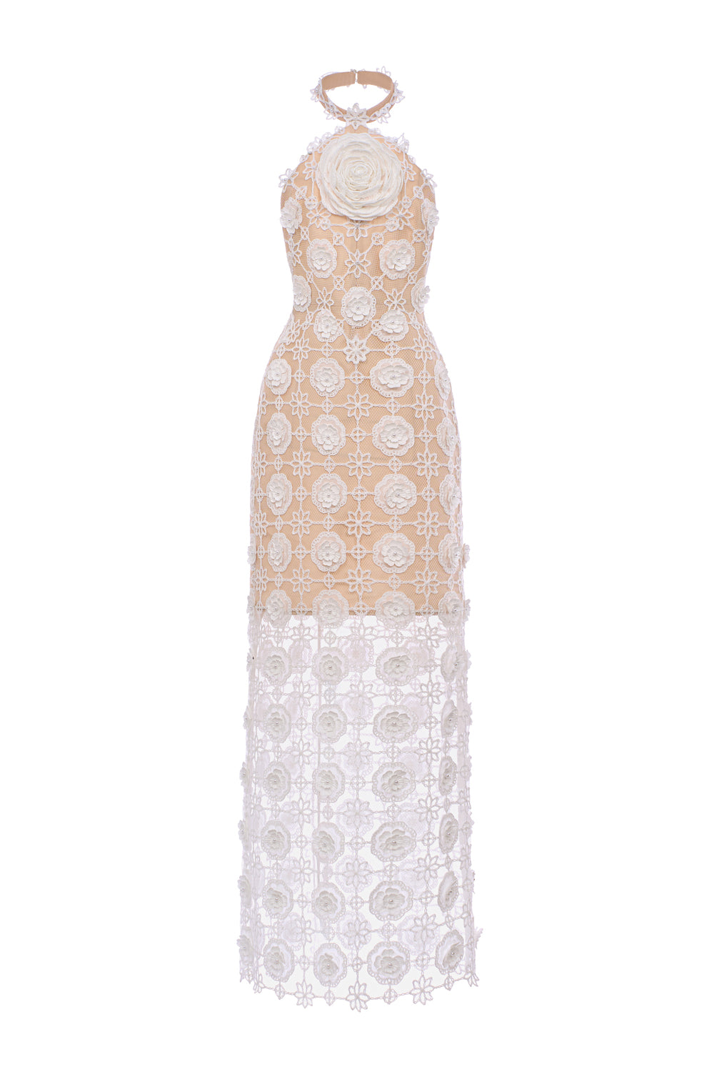 Noir Applique Maxi Dress