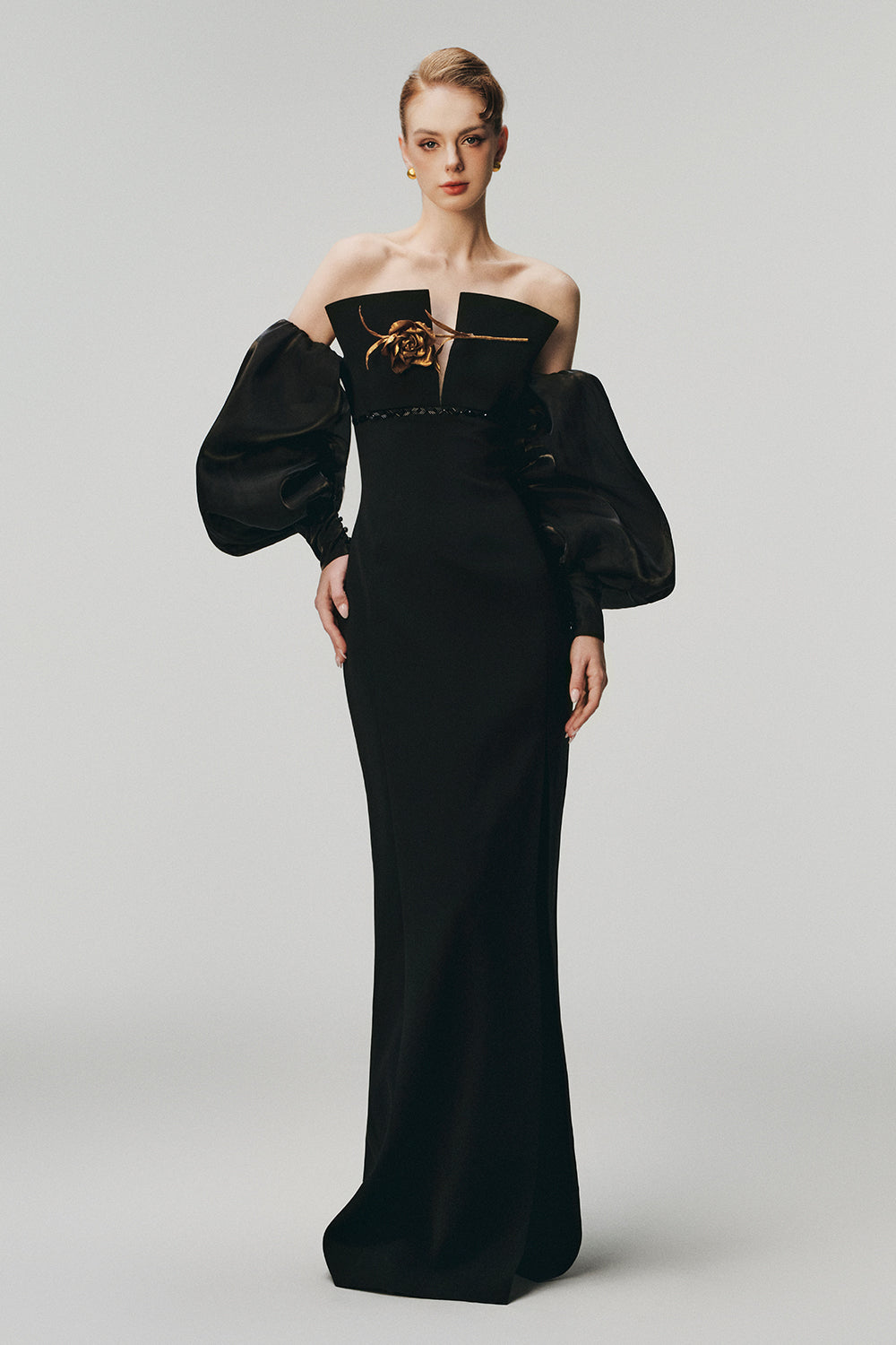 Rose Curved Neck Maxi Dress - MEAN BLVD