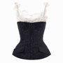 Sylvaine Peplum Chest Cup Tweed Top