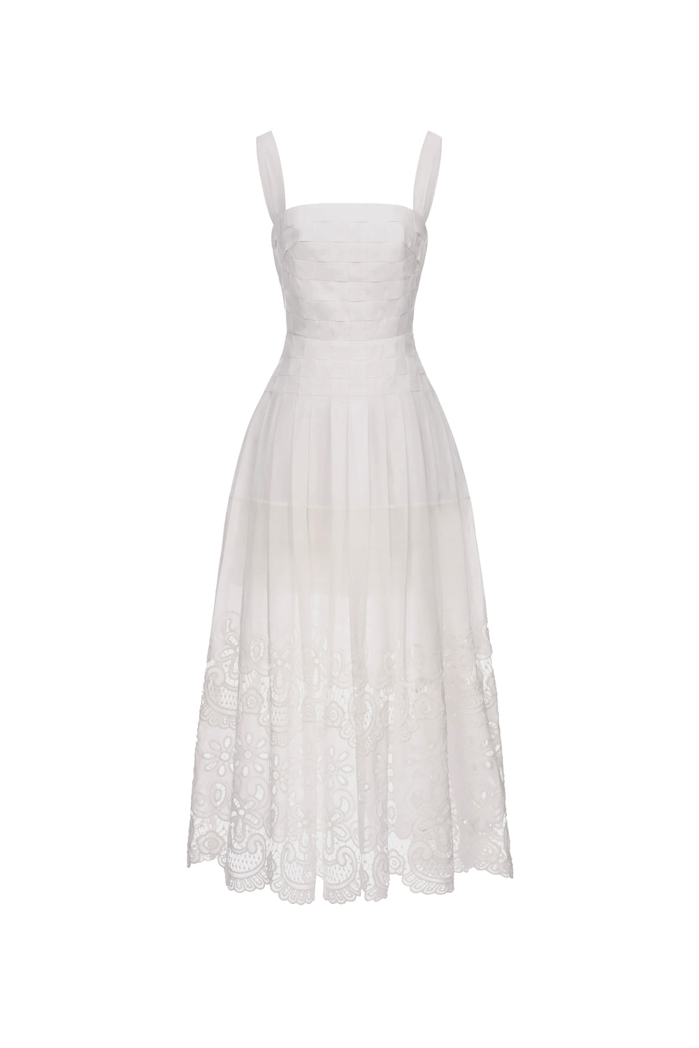 Althaea A-line Strappy Linen Calf Length Dress