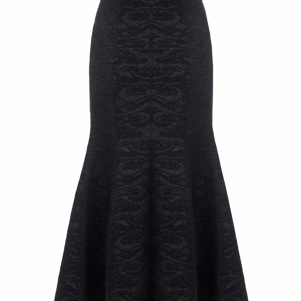 Sylvaine Mermaid High Waist Tweed Midi Skirt