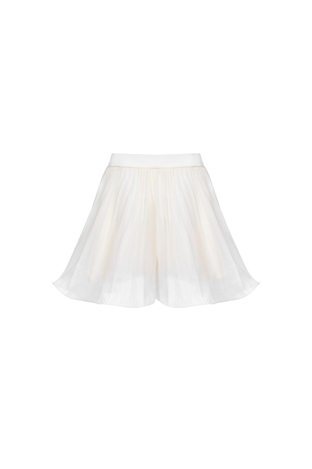 Rosie Straight Wavy Organza Mini Shorts