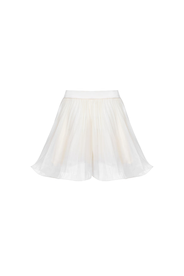 Rosie Straight Wavy Organza Mini Shorts