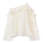 Rosie Blouson Ruffle Trim Organza Top