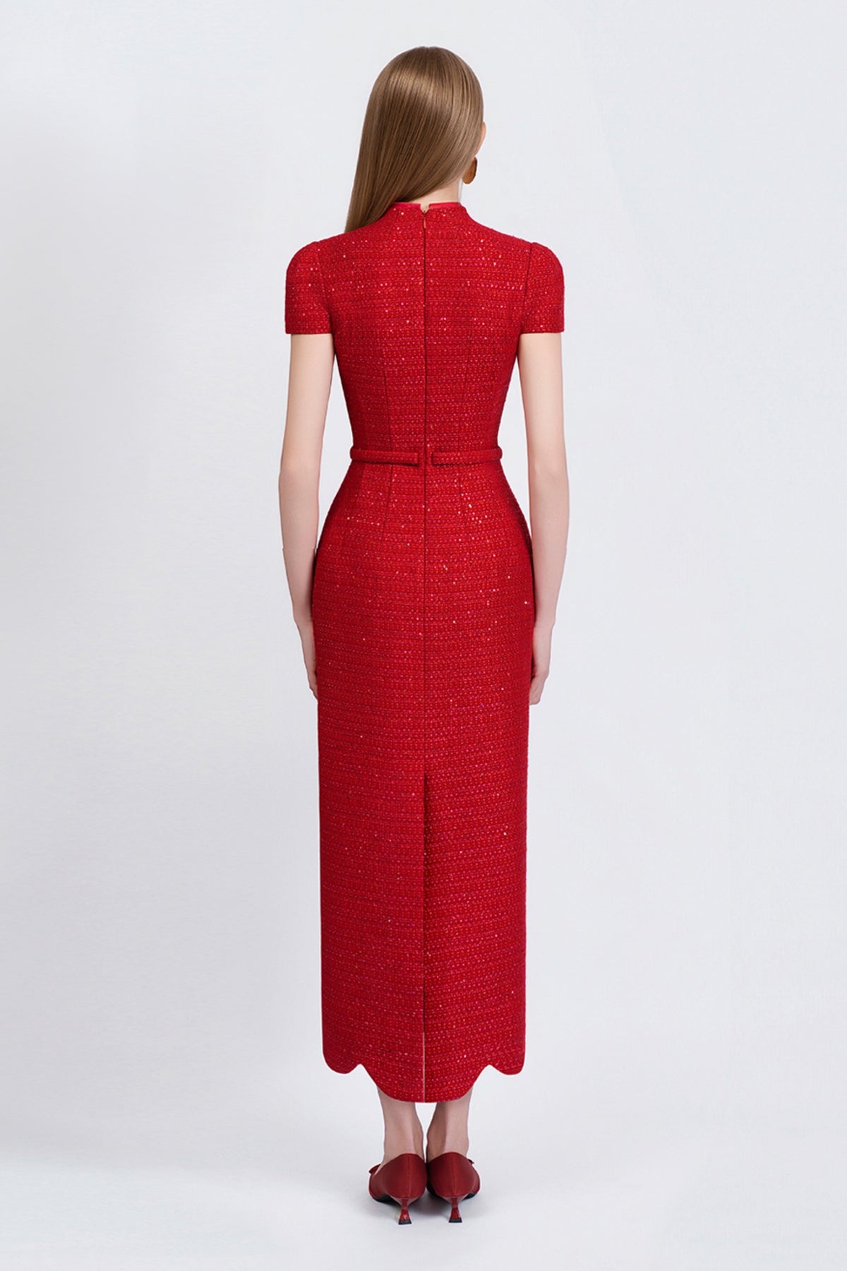 Rouge Pencil Midi Dress
